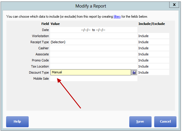 Modify a report
