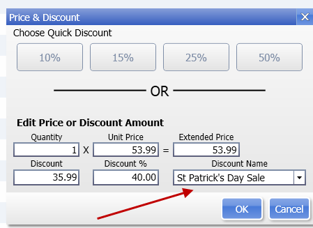 quick discount