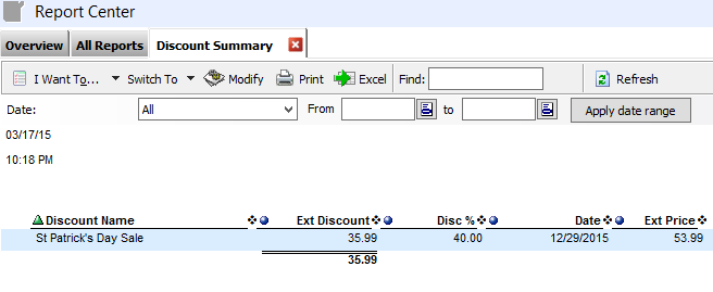 QuickBooks report center