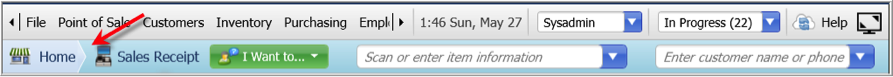 QuickBooks POS Feature Breadcrumbs