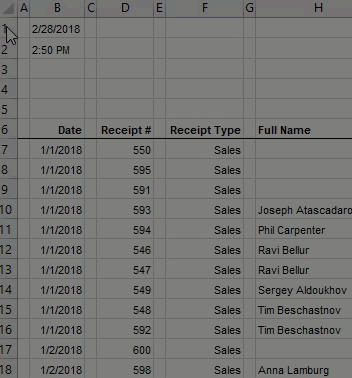 Remove first five rows