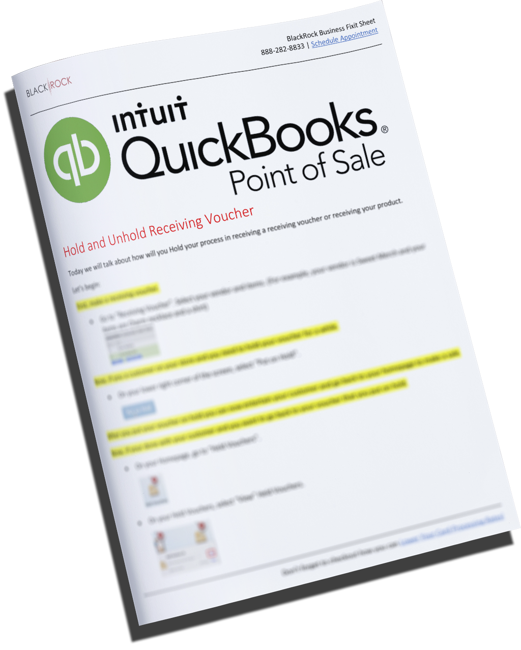 QuickBooks POS: Hold and Unhold Receiving Voucher - BlackRock POS